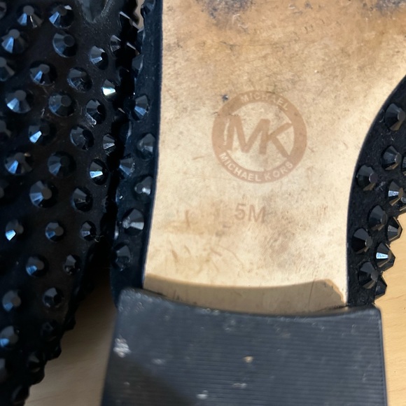 Michael Kors Women's Slip On black Studded Flats Shoes Black Size 5 - Picture 5 of 7